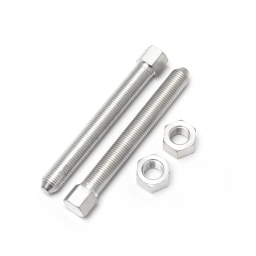 Rear Axle Adjuster Bolts 3/8-24 TPI - Cadmium

Cadmium plated
Sold in Pairs
3/8" X 24TPI X 3" long
Fits 48-72 Harley Big Twin and custom applications, OEM# 41576-36
Fits our Sportster and Shovelhead hardtail kits.


*THESE ADJUSTERS ARE PLATED, CHASE THREADS PRIOR TO INSTALLATION TO REMOVE ANY BUILD UP. THIS WILL ENSURE PROPER FUNCTION.&nbsp;