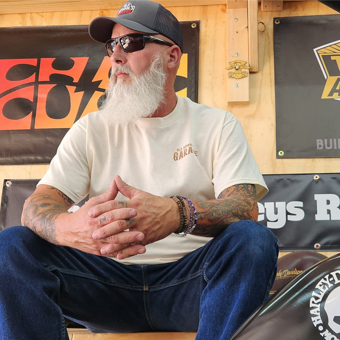 Vintage harleys revived cream shirt