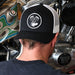 Shovelhead (Genny) Woven Patch Hat - Black/White

This hat features the Generator Shovelhead motor on a Black/White YP Classics 5 panel retro trucker cap.

Structured 5-Panel
Permacurv Visor, Mid-profile
Sewn in Eau Claire, WI USA