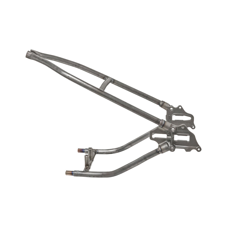 Throttle Addiction weld-on shovelhead hardtail frame on white background