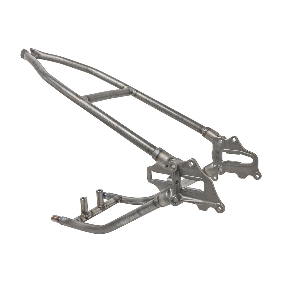 Throttle Addiction Weld-on shovelhead hardtail frame on white background