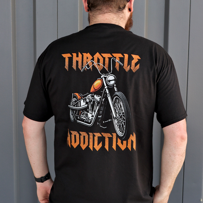 Throttle Addiction Orange Chopper T-shirt