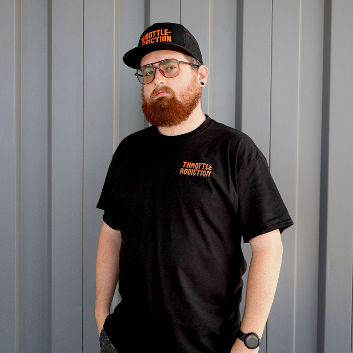 Throttle Addiction Orange Chopper T-shirt