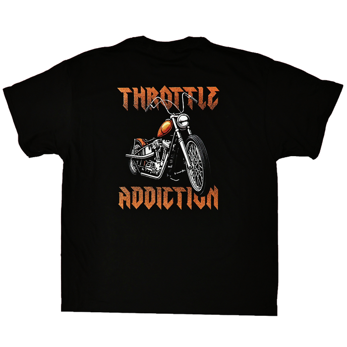 Throttle Addiction Orange Chopper T-shirt
