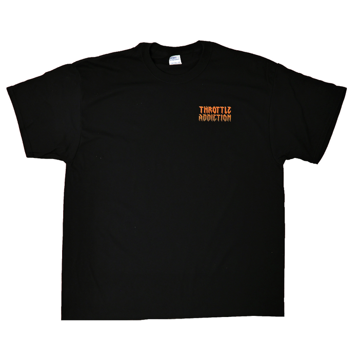 Throttle Addiction Orange Chopper T-shirt