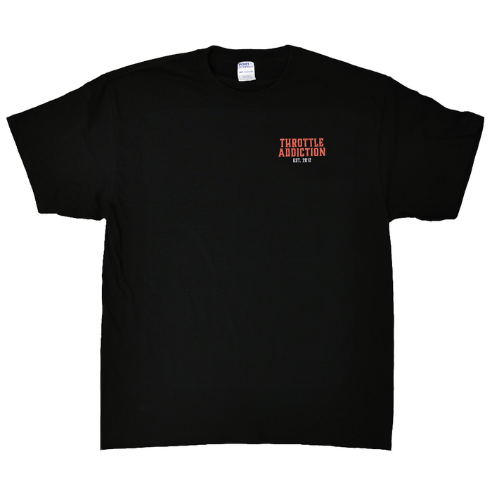 TA12 Giveaway Shirt - Throttle Addiction Vintage Cycle Supply - Black