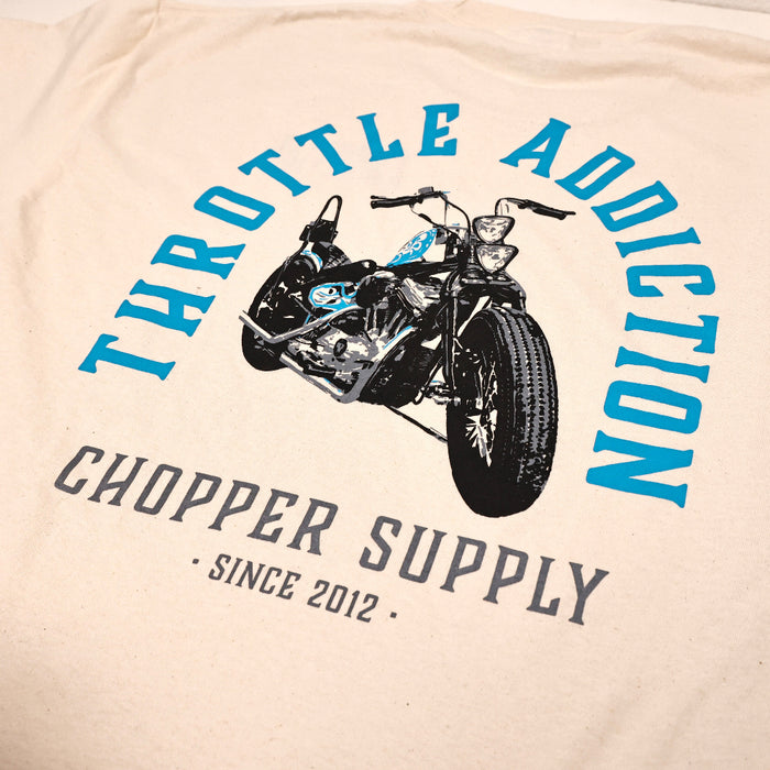 Throttle Addiction Chopper Supply T-shirt