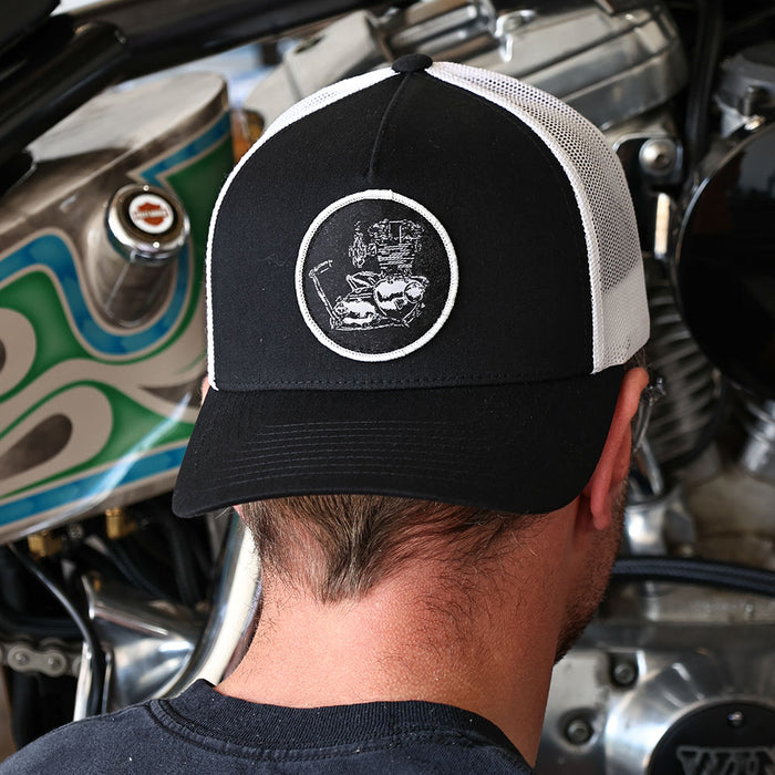 Unit Triumph Woven Patch Hat - Black/White

This hat features the Unit Triumph motor on a Black/White YP Classics 5 panel retro trucker cap.

Structured 5-Panel
Permacurv Visor, Mid-profile
Sewn in Eau Claire, WI USA