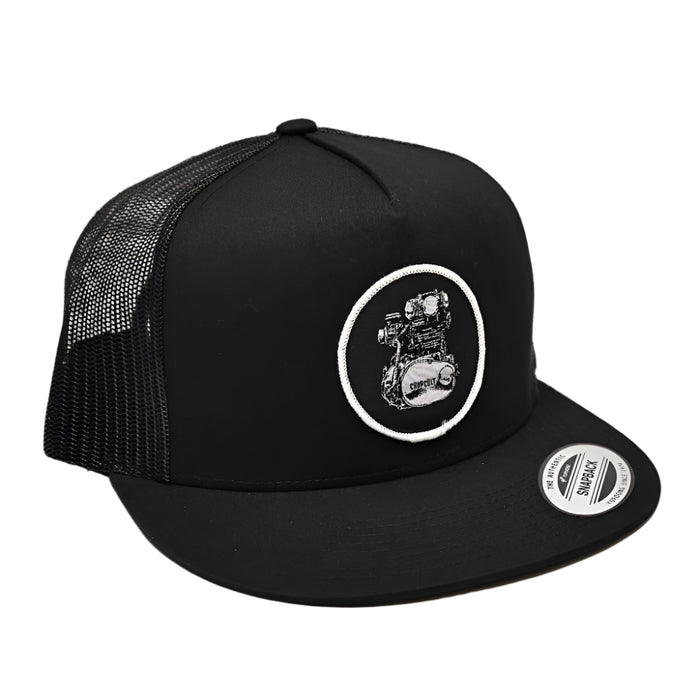 XS650 Woven Patch Hat- Black

This hat features the XS650 motor on a Black YP Classics 5 panel trucker cap.

Structured 5-Panel
Flat bill, high-profile
Sewn in Eau Claire, WI USA