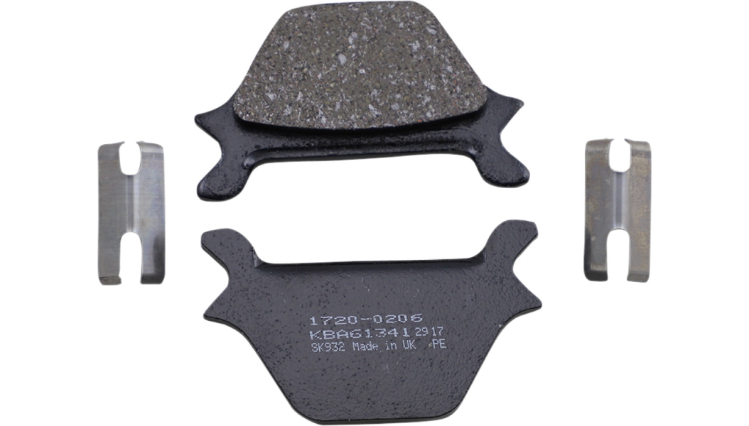 Organic Brake Pads - Rear- 91-98 Dyna, L87-94 FXR, L87-99 Softail & Sportster