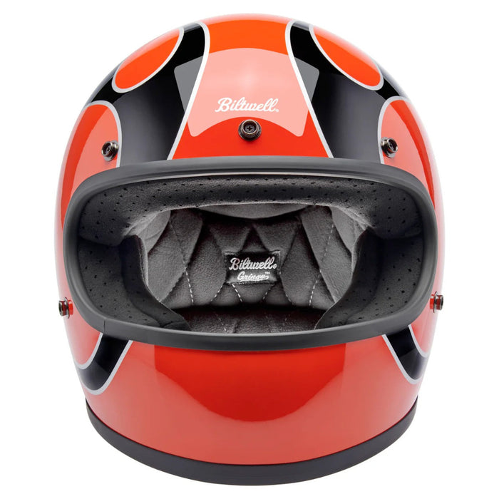 Biltwell - Gringo  ECE R22.06 Helmet - Competition Orange Flames