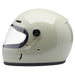 Gray motorcycle helmet with clear visor on a white background