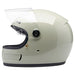 gray motorcycle helmet with clear visor on a white background