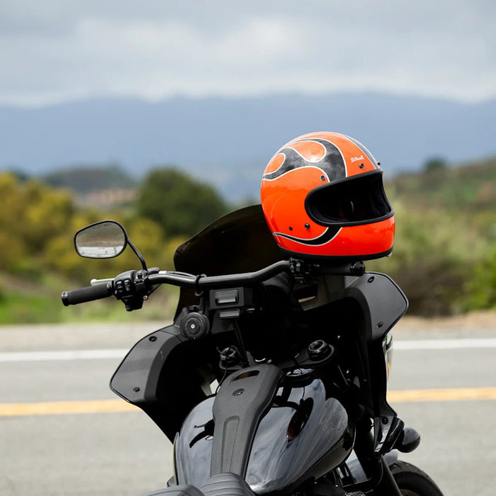 Biltwell - Gringo  ECE R22.06 Helmet - Competition Orange Flames