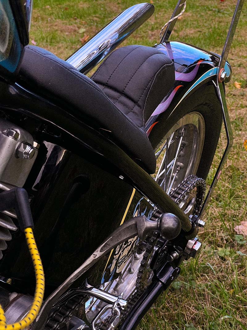 shovelhead chopper detail shifter with rear fender