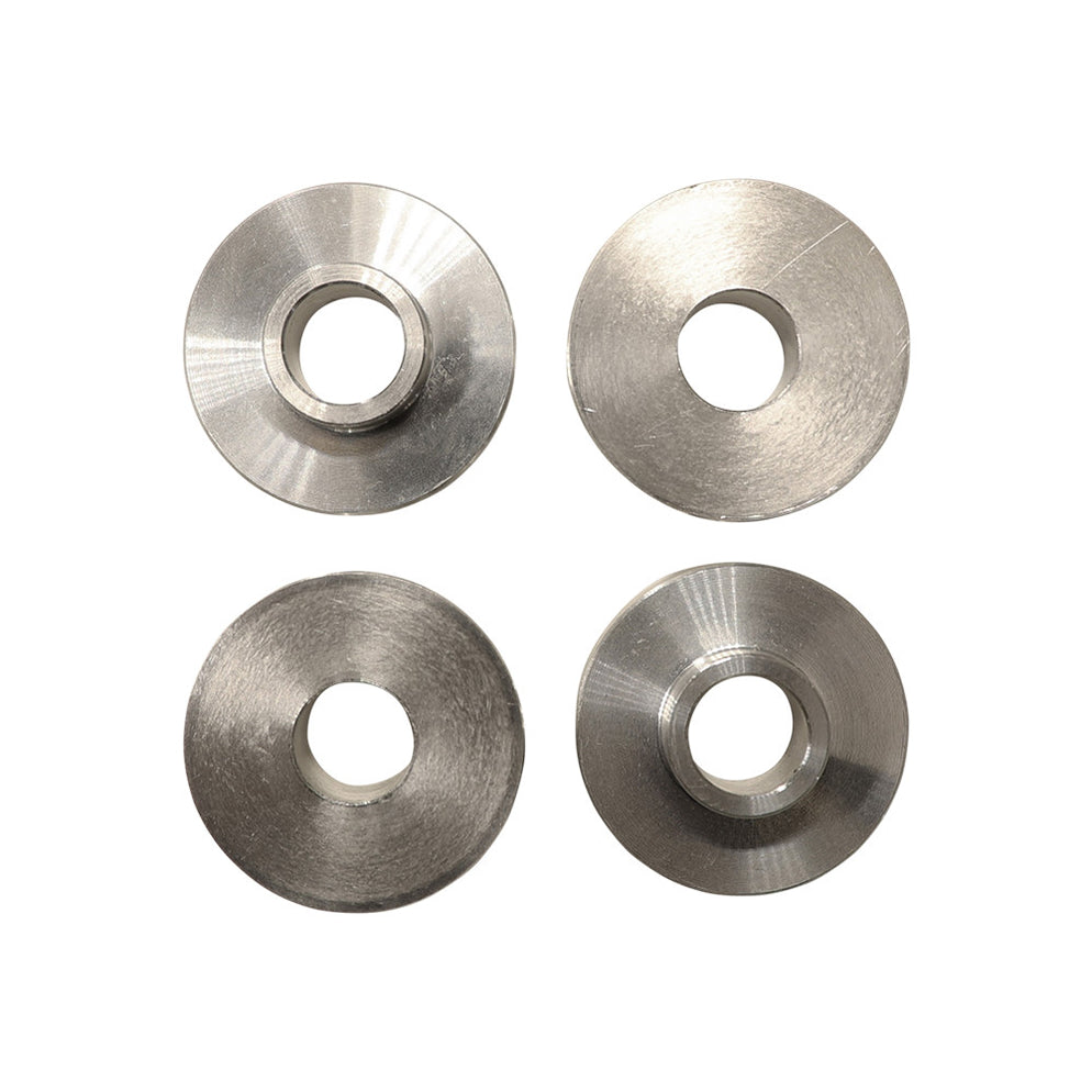 Dog Bone Riser Solid Bushing Kit Raw Aluminum — Throttle Addiction