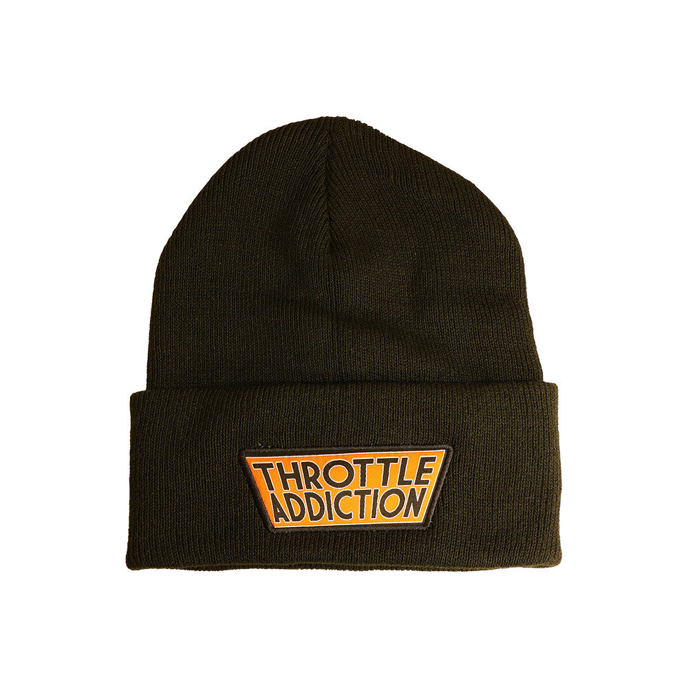 Throttle Addiction Emblem Logo Black Beanie
