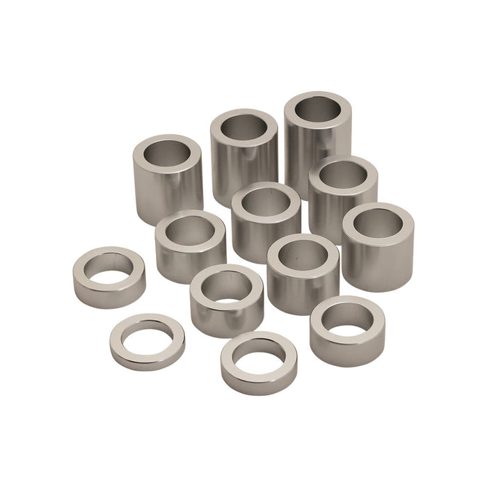 13 Piece Axle Spacer Kit - 1" - Silver