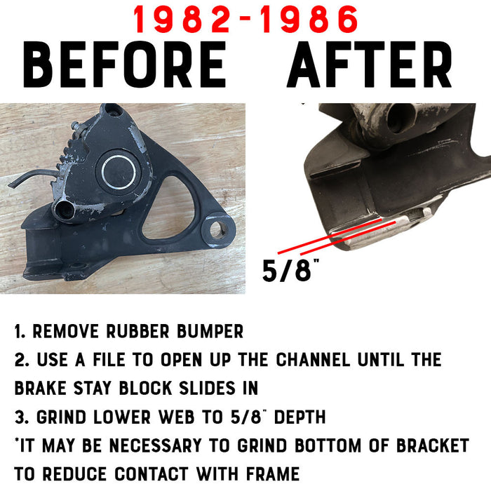Sportster Hardtail Brake Caliper Bracket - 1982-1999