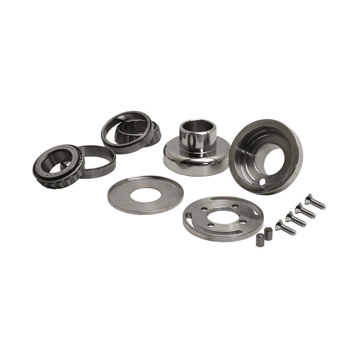 Big Twin Fork Bearing Neck Cup Kit With Internal Stop - Chrome
