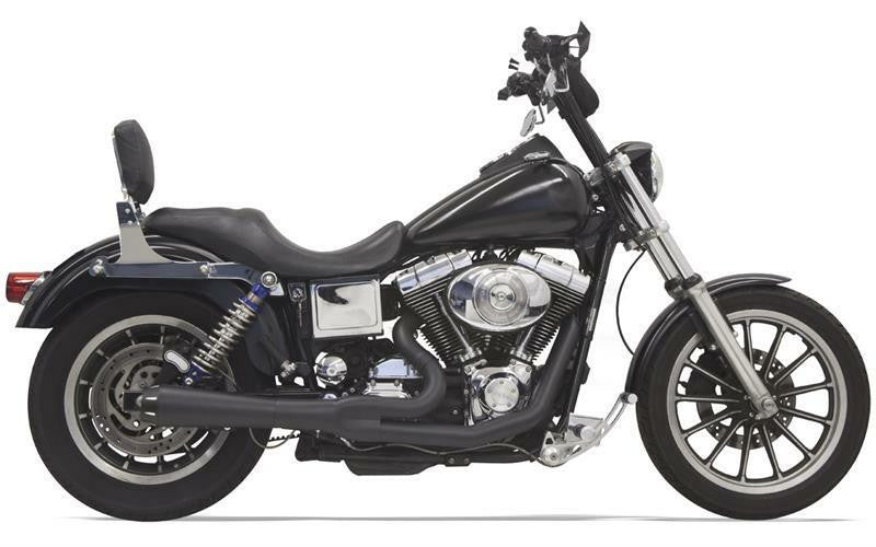 Bassani - Road Rage 2-Into-1 Exhaust Short - 1991-2005 Dyna FXD - Stepped Headers - Black
