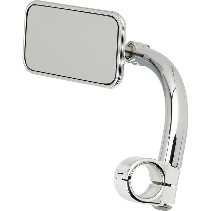 Biltwell Utility Mirror Rectangle Clamp-On - 1" Chrome