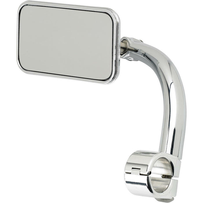 Biltwell Utility Mirror Rectangle Clamp-On - 7/8" Chrome