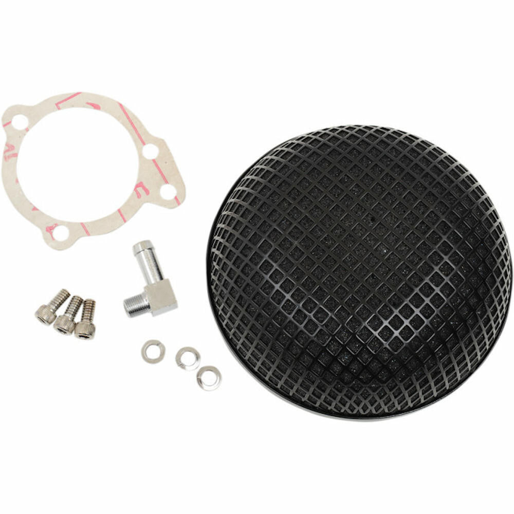 Retro Mesh Air Cleaner S&S Super E/G Carbs Black — Throttle Addiction