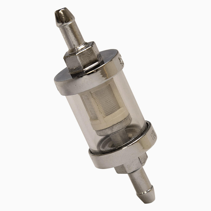 Fuel Filter Chrome and Glass - 1/4"