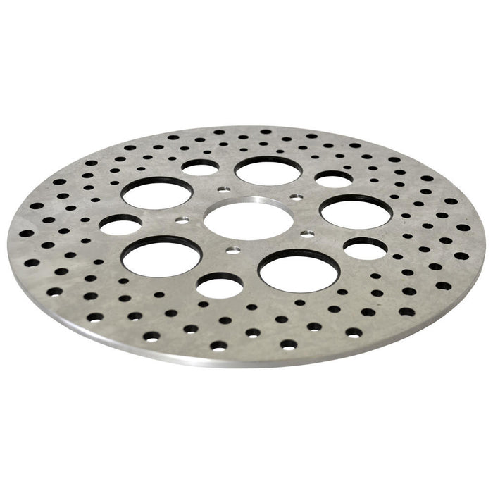 Harley Front Brake Rotor - Stainless Drilled