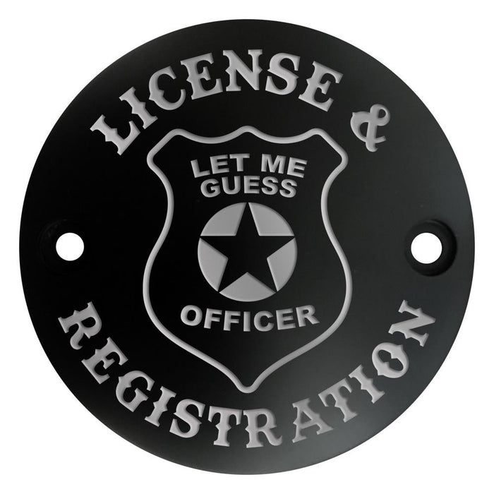 Harley Points Cover - License & Registration - Black