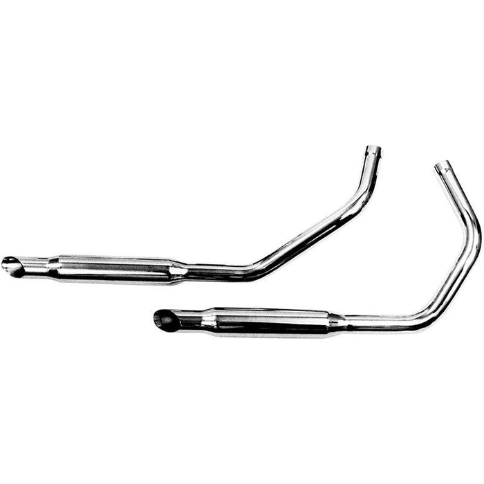 Paughco Staggered Dual System - Slashcut Exhaust - 1957-1985 Sportster - Chrome