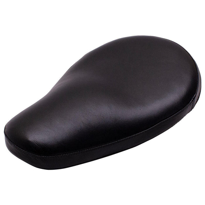 Bates Style Solo Seat - Black Leather- Smooth