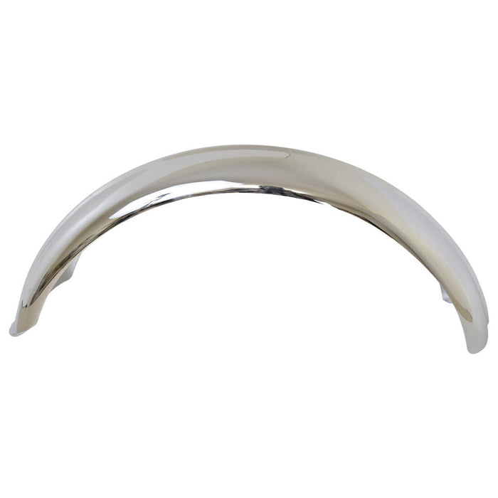 Chrome Wassell Style Ribbed Fender - 6" Wide