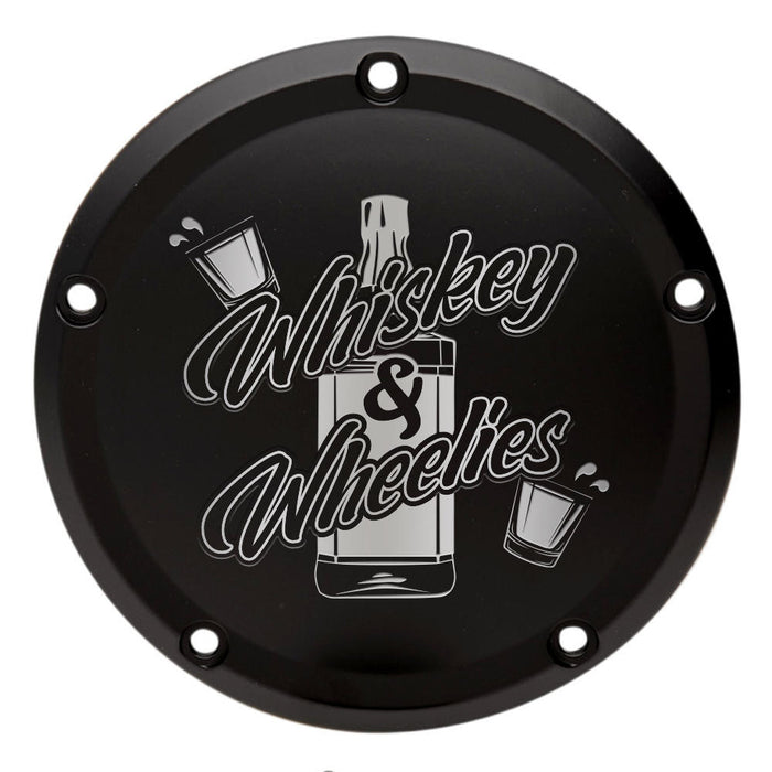 Custom Harley Derby Cover "Whiskey & Wheelies"