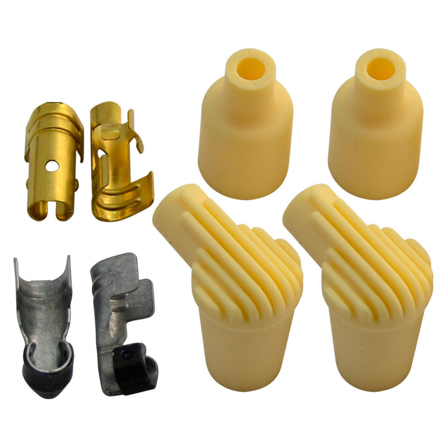 Finned Spark Plug Caps - Ivory