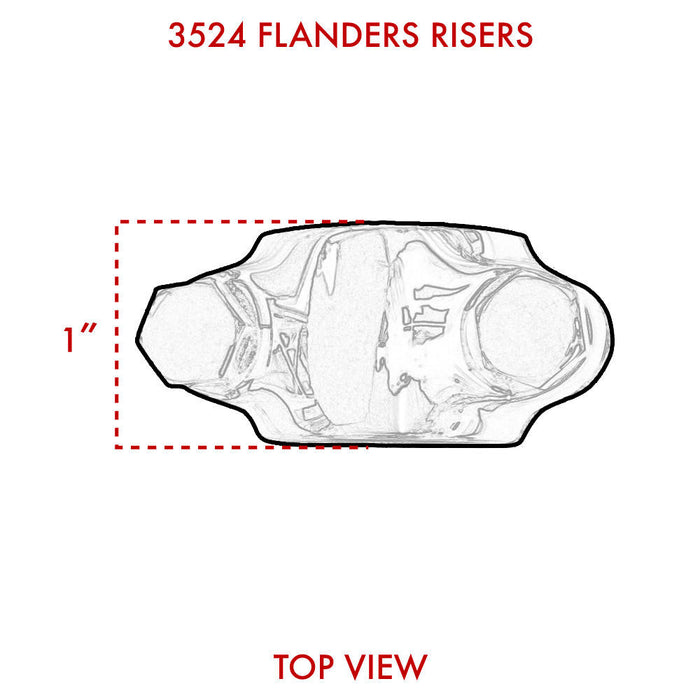 Flanders Style Motorcycle Risers - Short