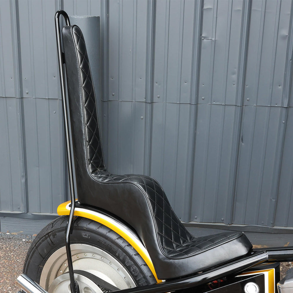 King & Queen Seat For Sportster Hardtail Kit Diamond Stitch