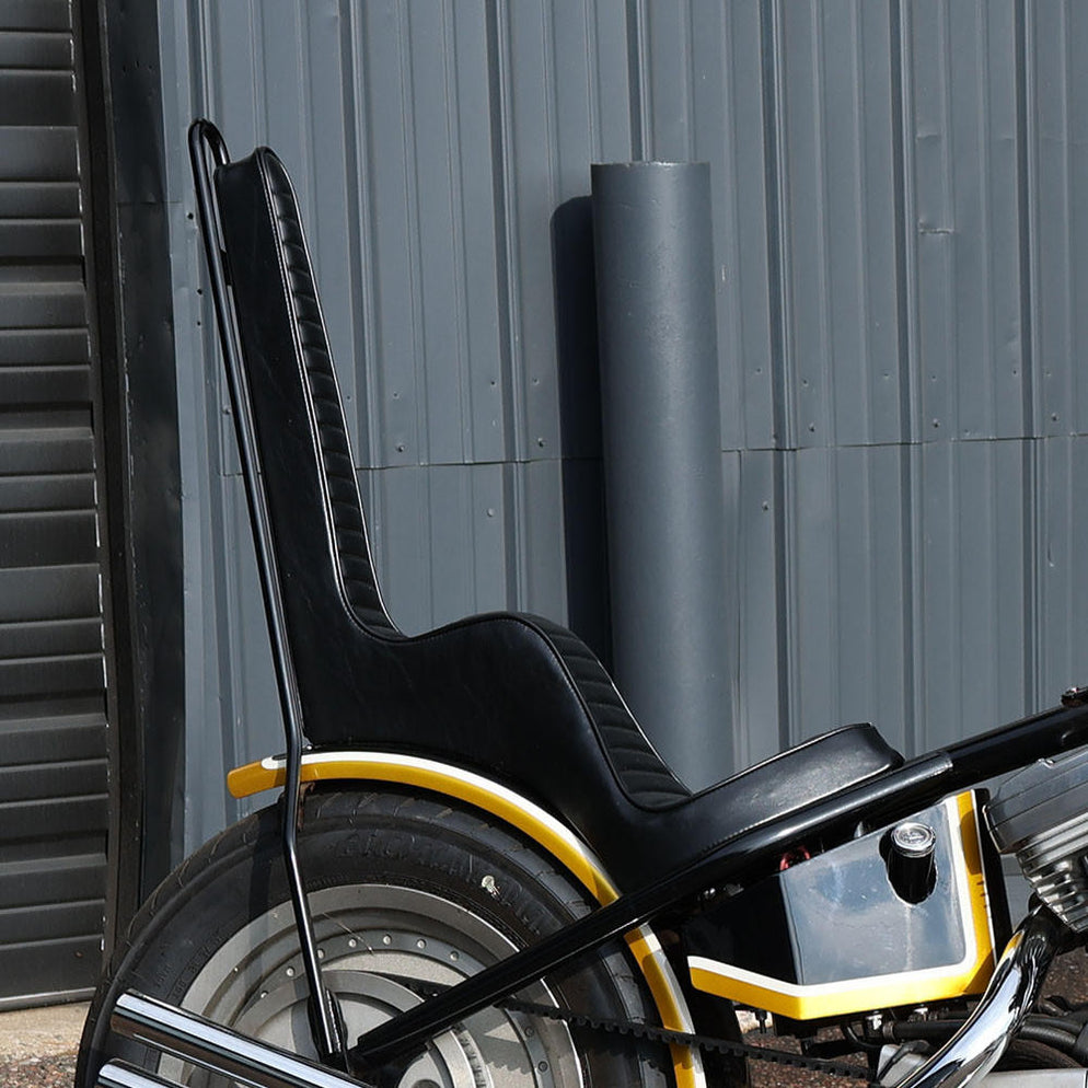 King & Queen Seat For Sportster Hardtail Kit Pleated Stitch