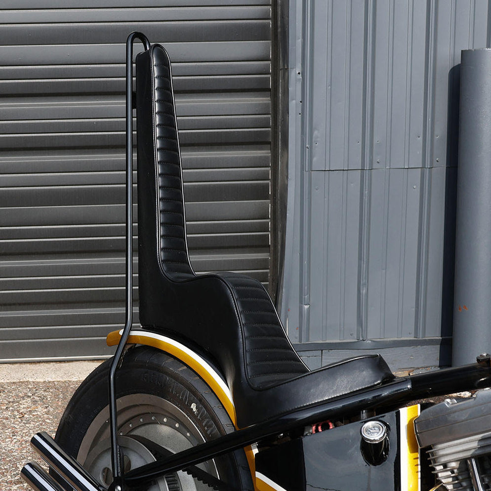 King & Queen Seat For Sportster Hardtail Kit Pleated Stitch