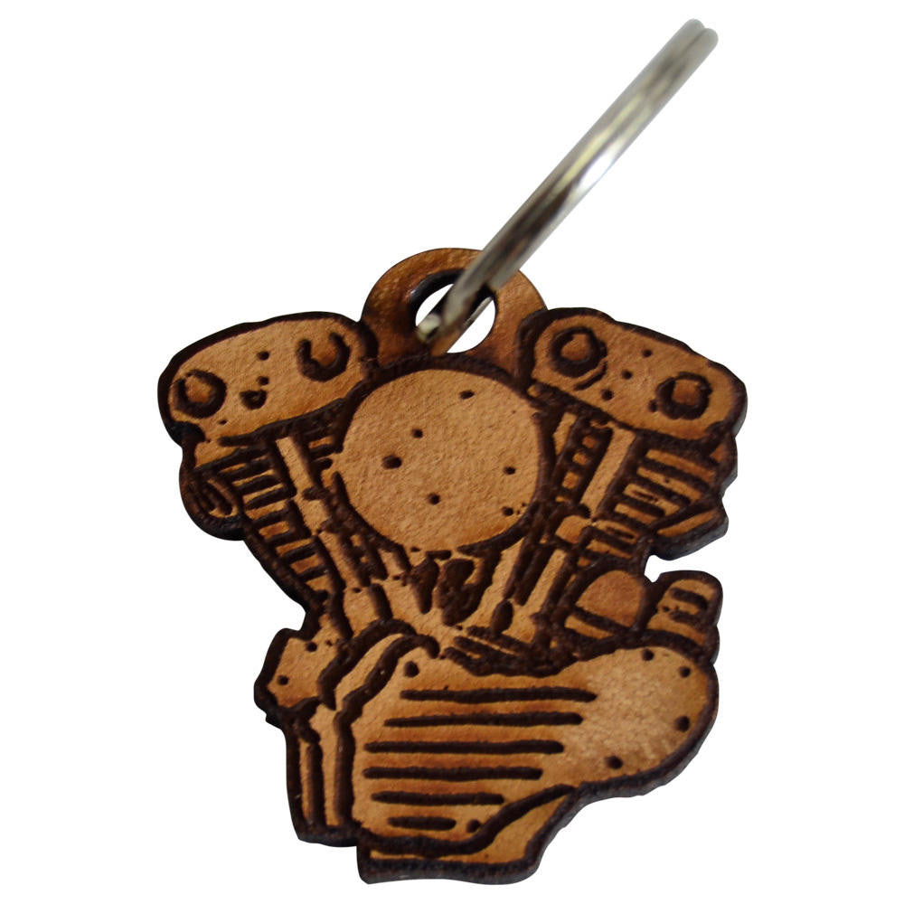 Knucklehead Keychain Leather — Throttle Addiction