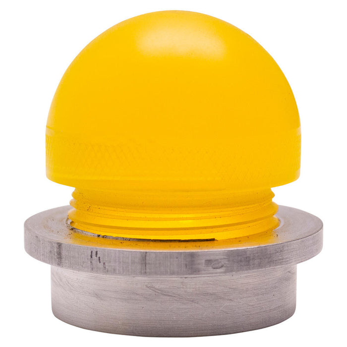 Weld In Aluminum Oil Tank Fill Cap And Bung - Yellow Dome Top Cap