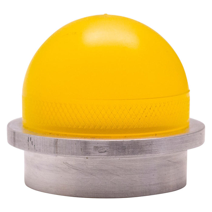 Weld In Aluminum Oil Tank Fill Cap And Bung - Yellow Dome Top Cap
