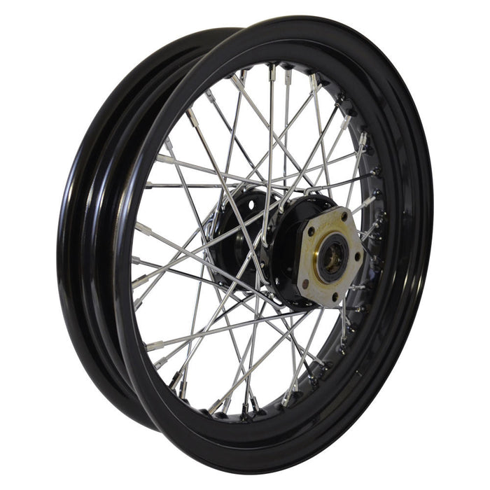 16" x 3.00" Black Front Spoke Wheel - Harley FLST 1984/1999