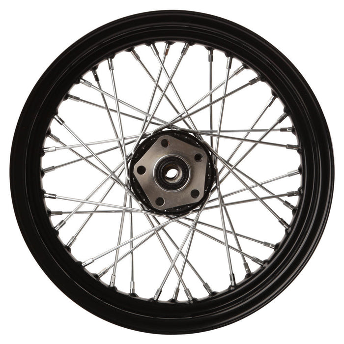 16" x 3.00" Black Rear 40 Spoke Wheel - Harley 1979-1999 - Tubeless