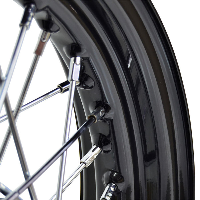 16" x 3.00" Black Rear Spoke Wheel - Harley 2000-2007