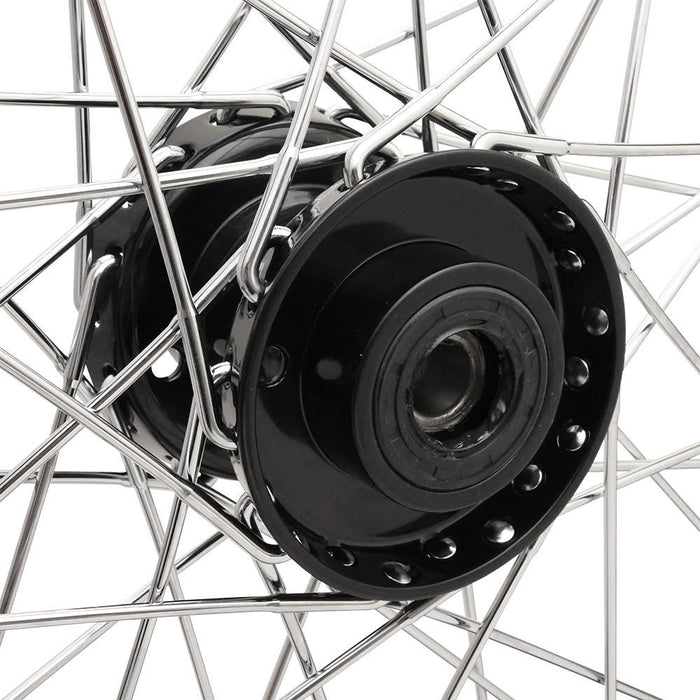 21" X  2.15" Star Hub Style Front Spool Wheel - Black