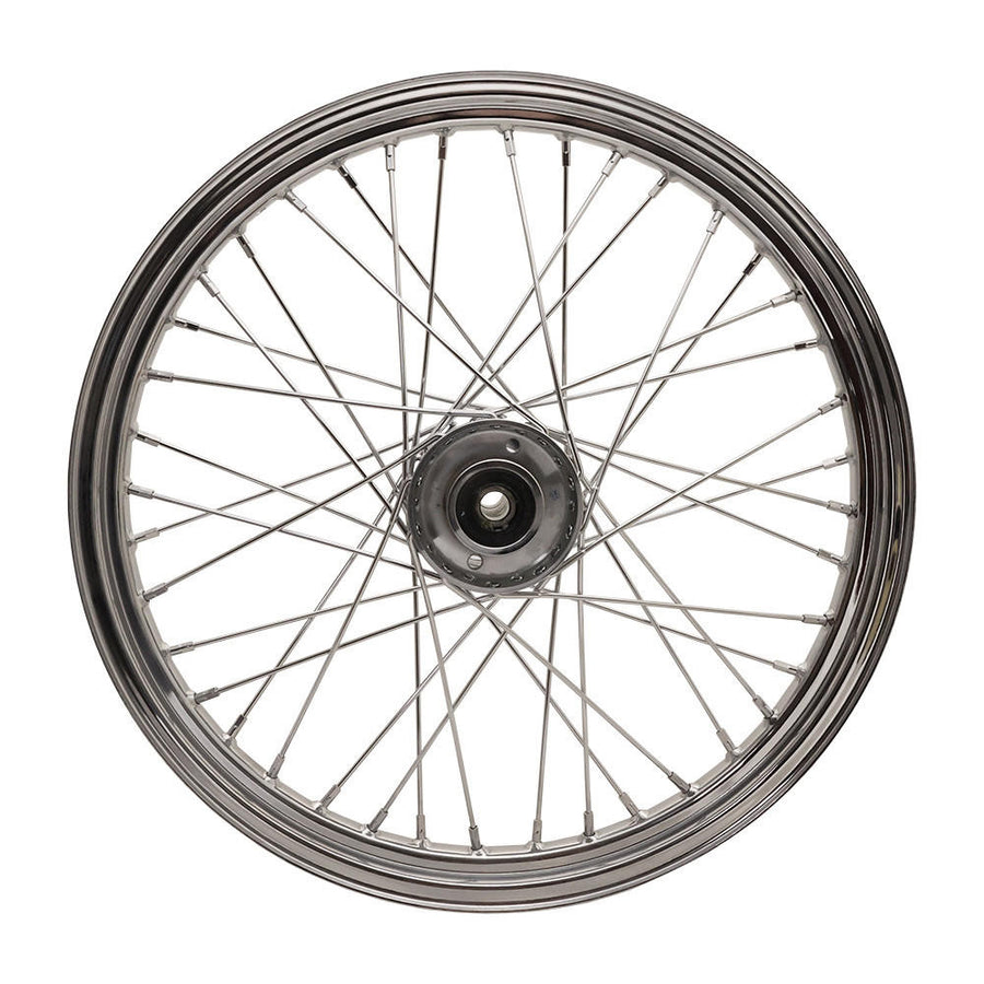 21" X  2.15" Star Hub Style Front Spool Wheel - Chrome