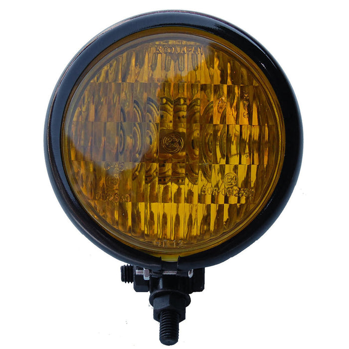 4.5" Universal Headlight - Black - Amber Lens
