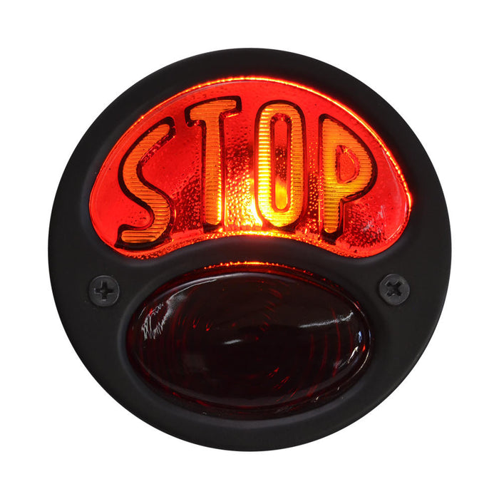 Ford Duo Lamp Model A Motorcycle Tail Light - Black